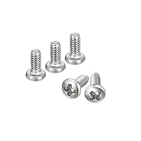 Vista 39 de uxcell Tornillos de máquina de cabeza redonda #10-32x1/2, tornillo de acero inoxidable 304 18-8, accionamiento Phillips, totalmente roscado, acabado