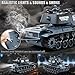 Supdex 1:18 Remote Control Tank, 2.4Ghz Soviet Union KV1 RC Tank Model Toys, 15 Channel Battle Army Toy with Smoke, Light and Sound, Military RC Vehicle for Adult and Kid That Shoot