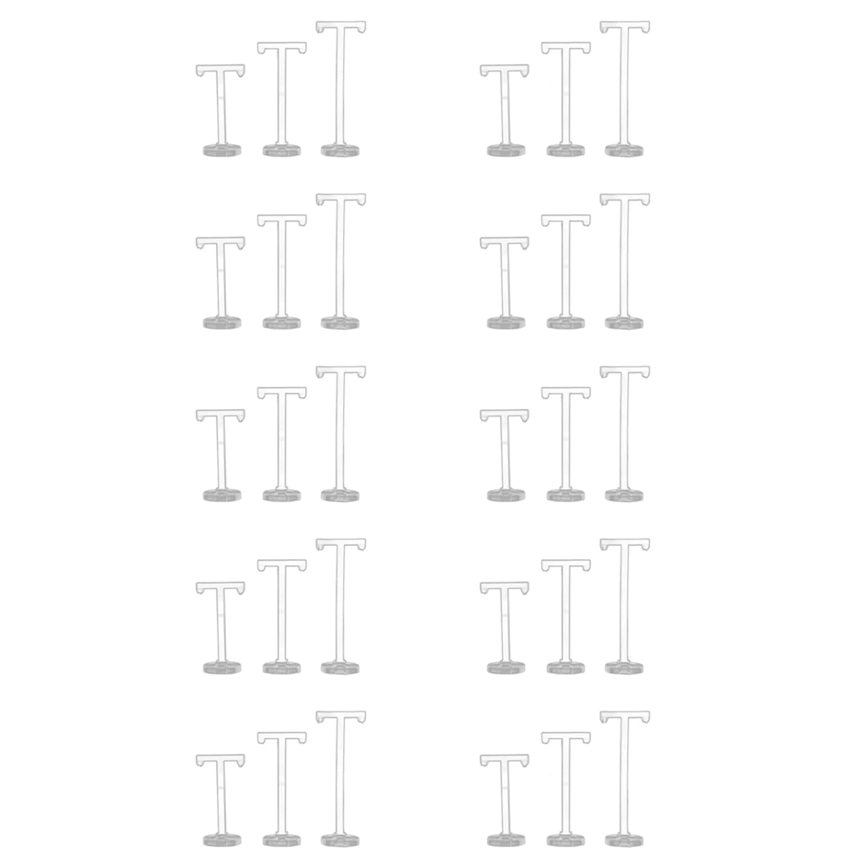 Vjsujehgy 30Pcs Acrylic T Shape Earring Display Earring Holder Earring Stand Jewelry Organizer Earring Jewellery Showing