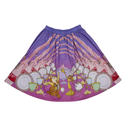 Loungefly Stitch Shoppe Disney Beauty and the Beast 'Be Our Guest' Sandy Skirt4
