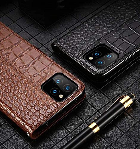 Étui crocodile iPhone 12 Mini antichoc doté d'un support vidéo et porte-carte intégré