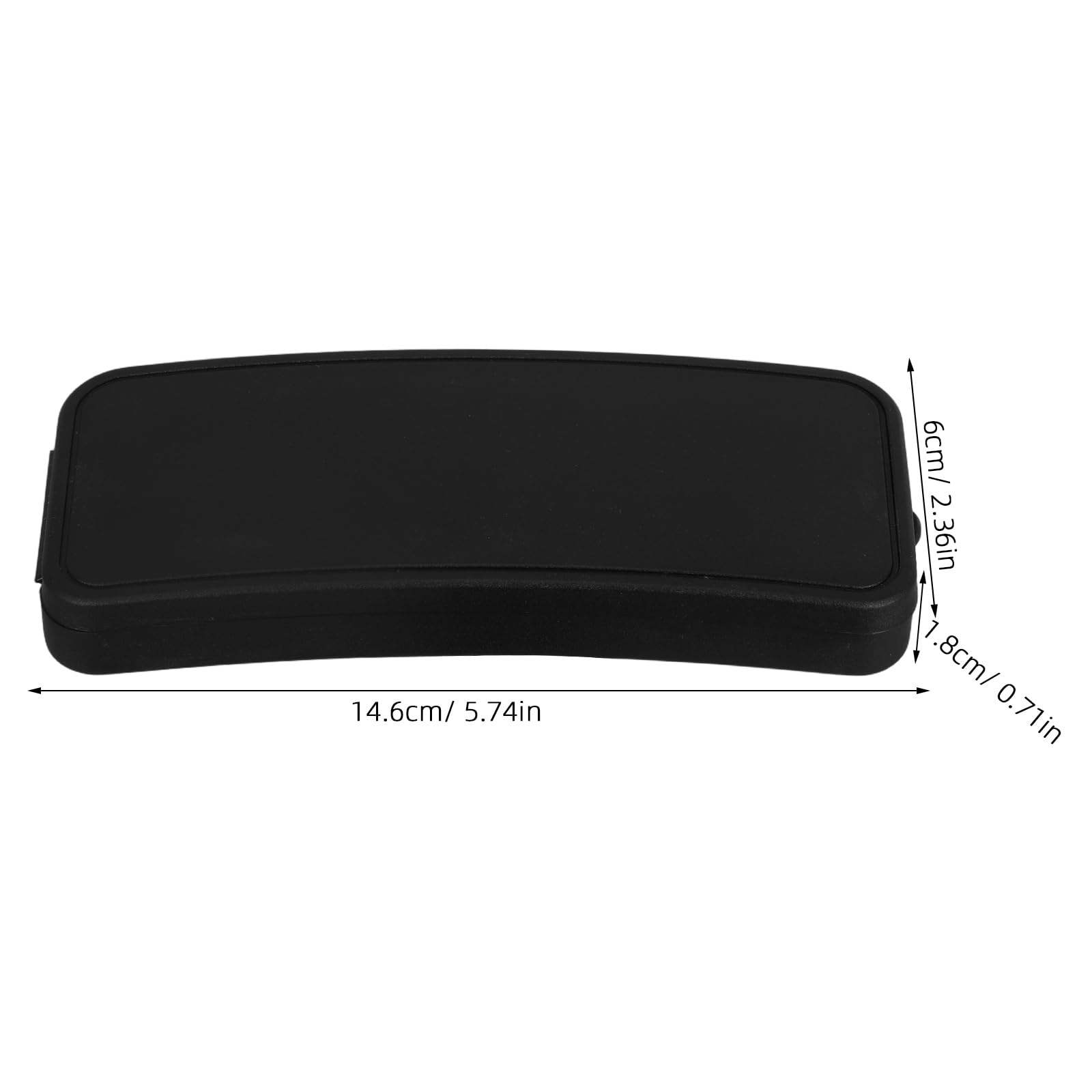 COLLBATH Estuche para Gafas de Sol con Clip, Caja de Almacenamiento de Plástico Negro Mate Tamaño Mediano, Ligero y Resistente para Viaje y Uso Diario, Organizador Portátil para Gafas