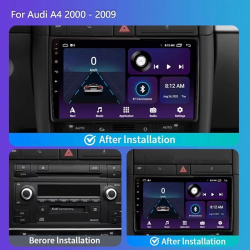 Radio Coche Bluetooth para Audi A4 2000-2009: aparca seguro con cámara 2