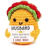 TuSuQing Birthday Gifts for Husband Christmas Anniversary Romantic Gift for Him Men I Love You Cute Decor, Funny Valentines Fathers Day Present to My Best Husband Ever Handmade Crochet Taco from Wife