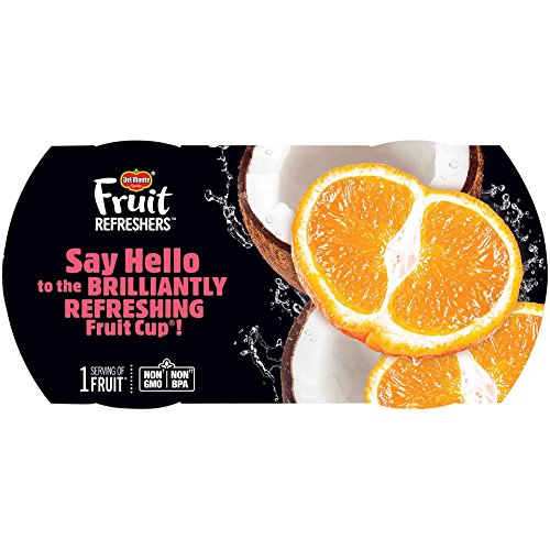 Del Monte Fruit Refreshers Snack Cups, Mandarin Oranges in Coconut Water, 2 Cups, 7-Ounce