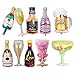 10 globos de película de aluminio para botellas de champán, globos grandes de lámina para adultos, cerveza, whisky, decoraciones para fiestas, Mardi Gras, cumpleaños, bodas, Halloween