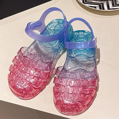 Jelly Sandals for Girls Kids Toddler Princess Dress Up Flat Colorful Mary Jane Shoes Rainbow Summer Casual Sandal2