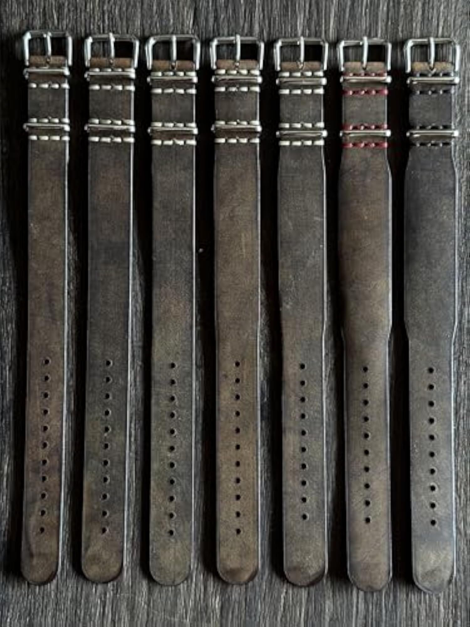 Vintage Style Leather Watch Strap with Buckle Hardware