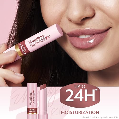 Image of Vaseline Nude Nouveau Emily in Paris Limited Edition Nude Tinted Lip Balm Stick 3g (Pack of 3)