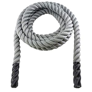 28mm Synthetic Grey Battling Rope x 12 Metres, Fitness Exercise Training Battle