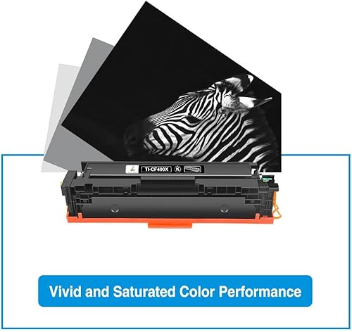 Miniatura 6 de TRUE IMAGE Cartucho de tóner de repuesto compatible para impresora HP 201A CF400A 201X CF400X Color Laserjet Pro MFP M277dw M252dw M252n M277c6 M277