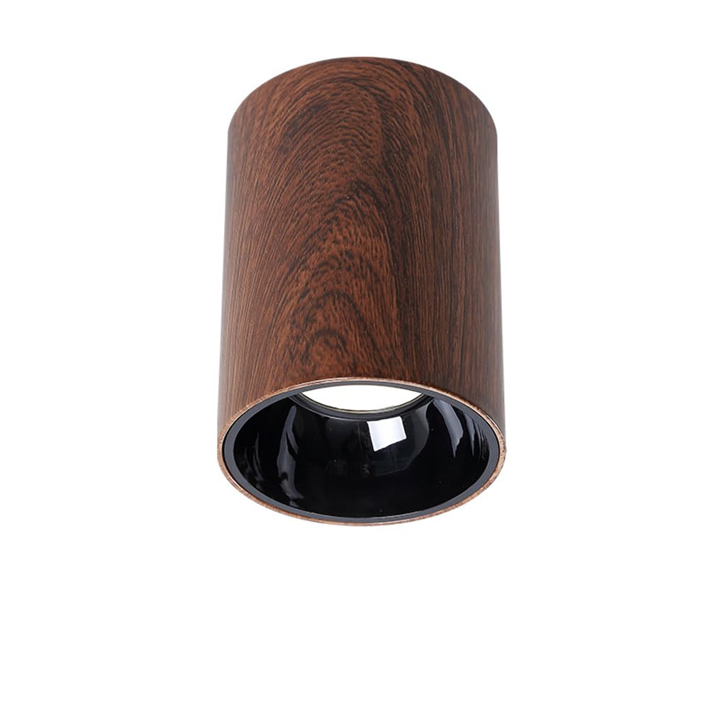ITOSUI Modern Led Downlight,Long Tube Non-Glare Spotlight,No Hole Ceiling Walnut Grain Downlight,No Main Light Living Room Background Wall Corridor Ceiling Lamp,10W Led Cold WhiNeutral Light 4000k-7W