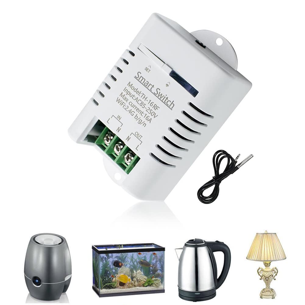 ZYWUOY Controlador de temperatura inteligente WiFi, Tuya WiFi, módulo de temperatura inalámbrico, sensor de aplicación, control remoto DS18B20