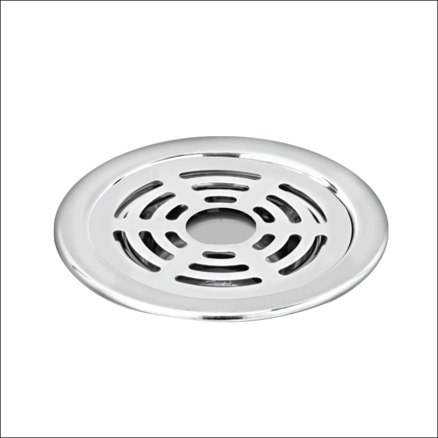 Sanjay Chilly Ringo Round Floor Drain with Pipe Hole 4 Inch Stainless Steel 304 Grade Luxurious Bathroom Gratings Water Drain Strainer Bathtub Laundry Sink Washbasin (Round Ringo Gypsy Silver 4 INCH)