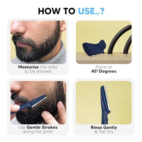 Image of LetsShave Pro Styler for Men Beard, Reusable, Pack of 3, Beard Shaper, Multi Grooming, Face Razor for Men, Beard Pen Styler, 60 Days of Styling