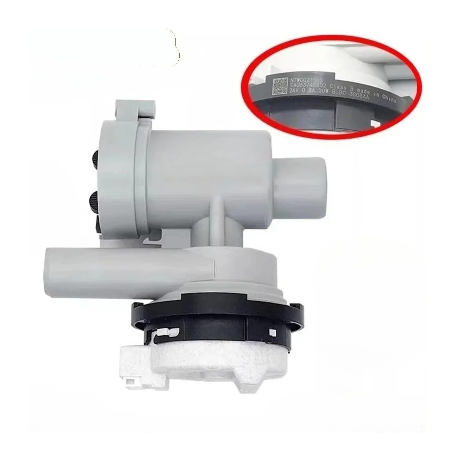 Conjunto Bomba Desagüe Lavadora Compatible con LG AHA75693501 1 Unidad