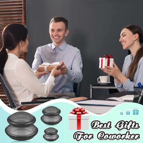 Image of TrelaCo 6 Pcs Silicone Cupping Kit for Massage Therapy,Clear Black | Cupping Cups 3 Sizes, Suction Therapy for Body Massage Myofascial, Relieves Cellulite Muscle Pain Tension, Studio Household