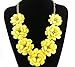 Fit&Wit Color Golden Plated Chain 7 Flowers Mint Statement Fashion Flower Necklace YELLOW