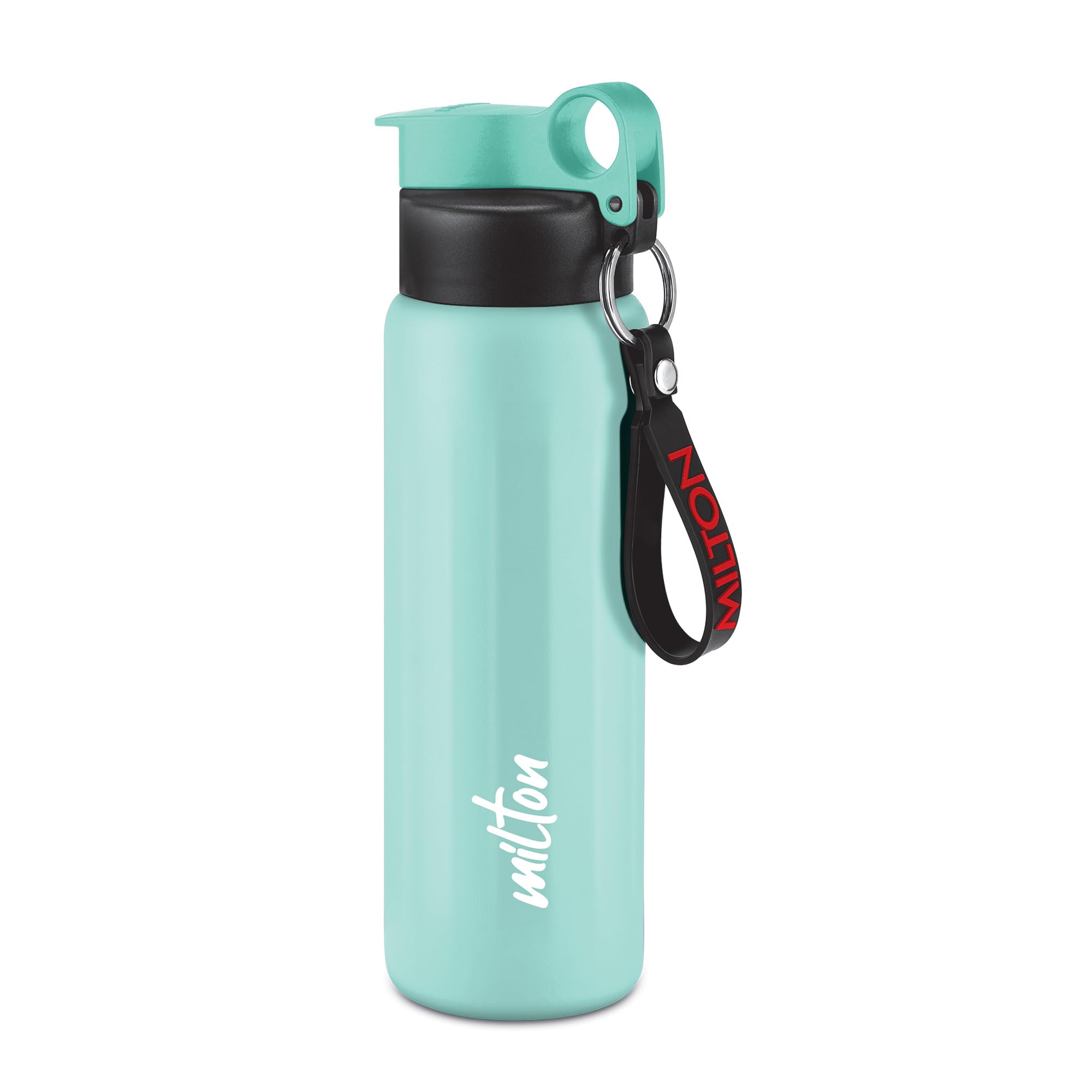 MILTON Maverick 600 Stainless Steel Water Bottle, Leakproof Lid, Single Walled, ISI Certified I for School, Office, Gym I 620 ml, Aqua Green