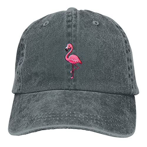 Baseball Cowboy Cap Pink -Flamingo Adjustable Unisex Adult Vintage Cotton Hats for Women Men Outdoor Sport Denim Dad Hat
