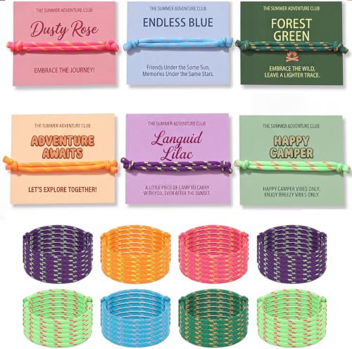 Pulseras de amistad tejidas Sureio con tarjetas de regalo para cumpleanos y fiestas ninos