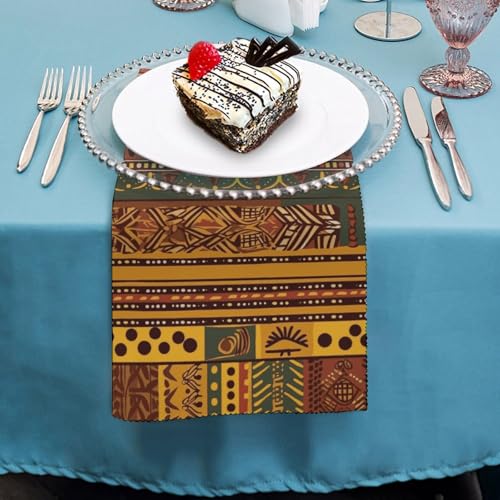 Servilletas de tela con patrón africano 4 unidades miniatura 4