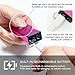 REAX Power Volt Micro Stun Gun Keychain for Women Self Defense Mini Stun Gun for Women USB Rechargeable with LED Flashlight Pink