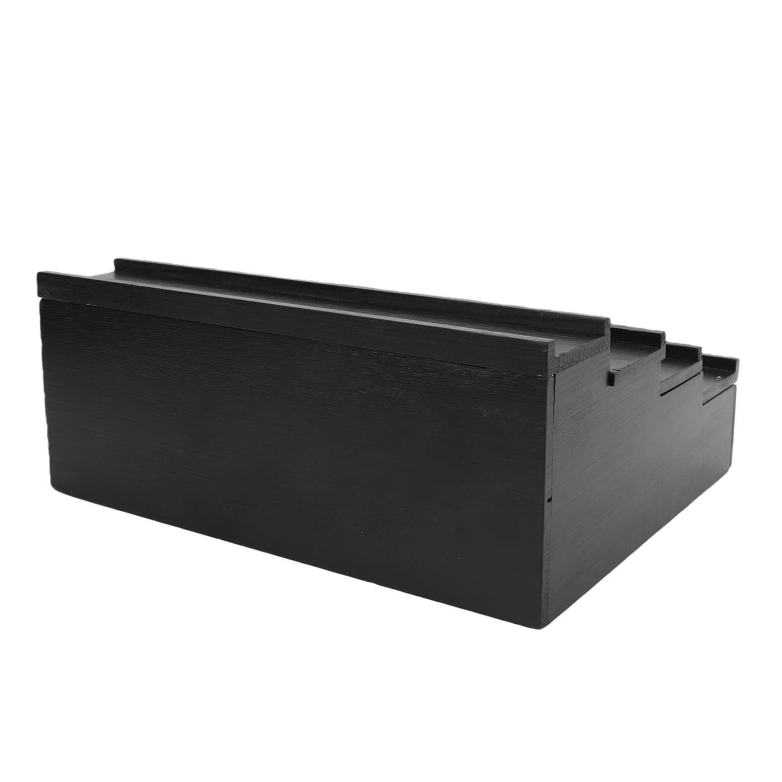YUYTE Stojak na Perfumy z Drewna Sosnowego, 4-poziomowy Organizer na Perfumy z szufladą i Ukrytym Schowkiem, Szafka Nocna dla Mężczyzn, Czarna (Styl 3 (4 warstwy) 12,6 x 11,5 x 5, cala)