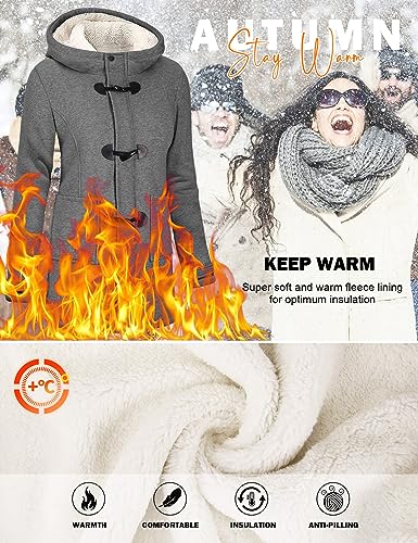 Womens Sherpa Lined Winter Coat Horn Button Fleece Jacket Thicken Zip Up Hoodies Winter Clothes Warm Sweatshirt4