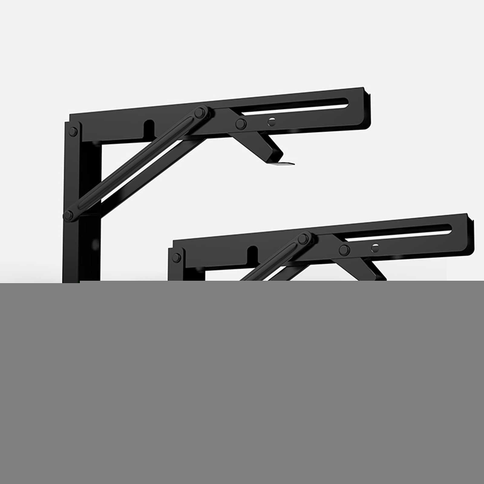 Support d'étagère pliable triangulaire noir pour table pliante et banc mural bricolage