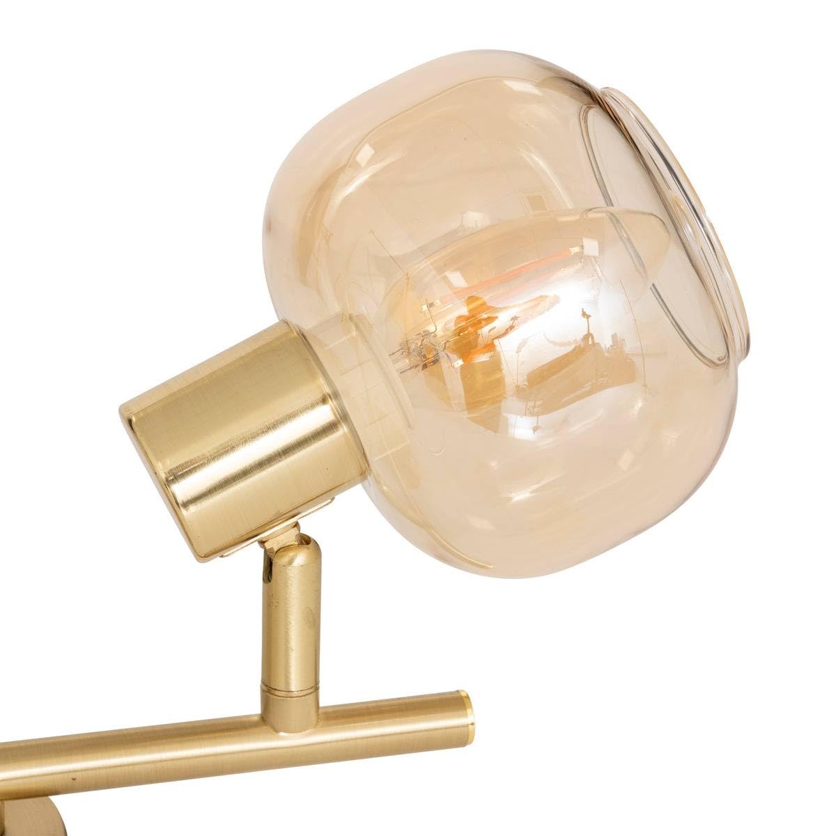 Atmosphera - Applique Murale Pilia - Plaffonier 2 Spots Orientables en Verre - Ampoules Non Incluses E14 25W - Luminaire pour Entrée, Couloir, Salon