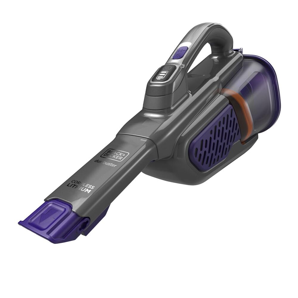 BLACK+DECKER Aspirateur de Table à Main sans Fil, 36W, Technologie cyclonique, 500 ML, 18V, BHHV520BF-QW Bleu/Argent/Titanium