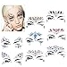 Howaf 8 Feuilles gemmes du visage Strass Autocollant, femmes festival de sirène les bijoux du visage visage strass paillettes autocollants