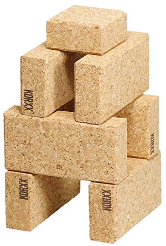 KORXX Cuboid Starter 19 Bausteine aus Kork, naturbraun