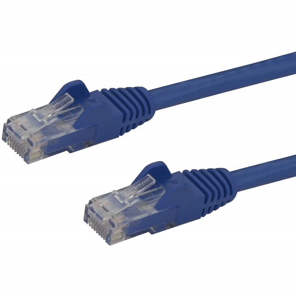 StarTech 100ft CAT6 Ethernet Cable - Blue CAT 6 Gigabit Ethernet Wire -250Mhz 100W PoE++ RJ45 UTP Category 6 Network Patch Cord Snagless (N6PATCH100BL)