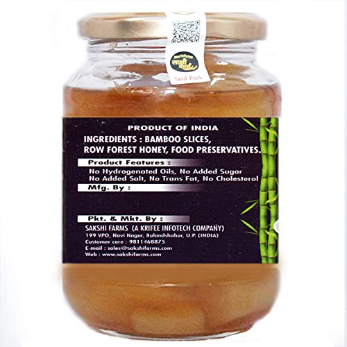 Image of Sakshi Farms | Homemade Bamboo Murabba with Honey And Sugar Free | 450 gms Pack | Helps Increasing Height | Bamboo Shoots, Bans Ka Murabba | inchNatural Pure Hygienic inch