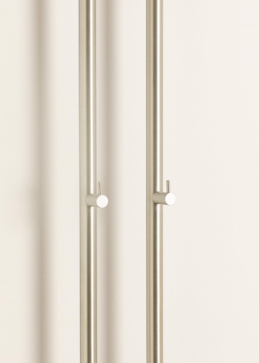CREATE/Warm Towel Tube/Sèche-Serviettes électrique 2 Barres Acier Inoxydable/Design Vertical, 150x13 cm, 2 réglages de température, minuterie, Acier Inoxydable, 120W