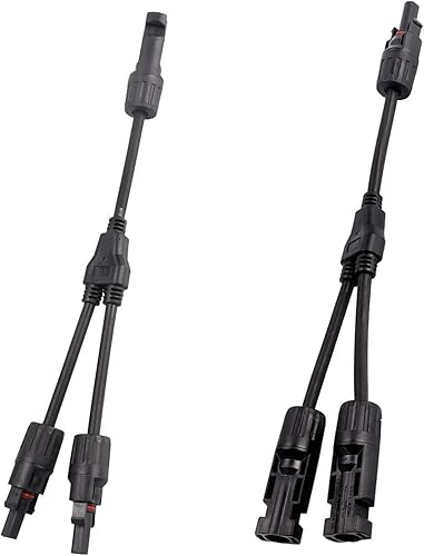 Good BNTai Conectores solares Y rama Paralelo Cable Adaptador para Panel Solar FFM+MMF 1 Par Good BNTai Conectores solares Y rama Paralelo Cable Adaptador para Panel Solar FFM+MMF 1 Par