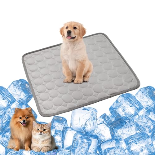 YXHZVON Kühlmatte Hund & Katzen, 50.5 x 40.5 cm Haustier Kühlmatte, Selbst Kühlende Hundematte Sommer, Kühlkissen Hund Matte, Cooling Mat for Dog...