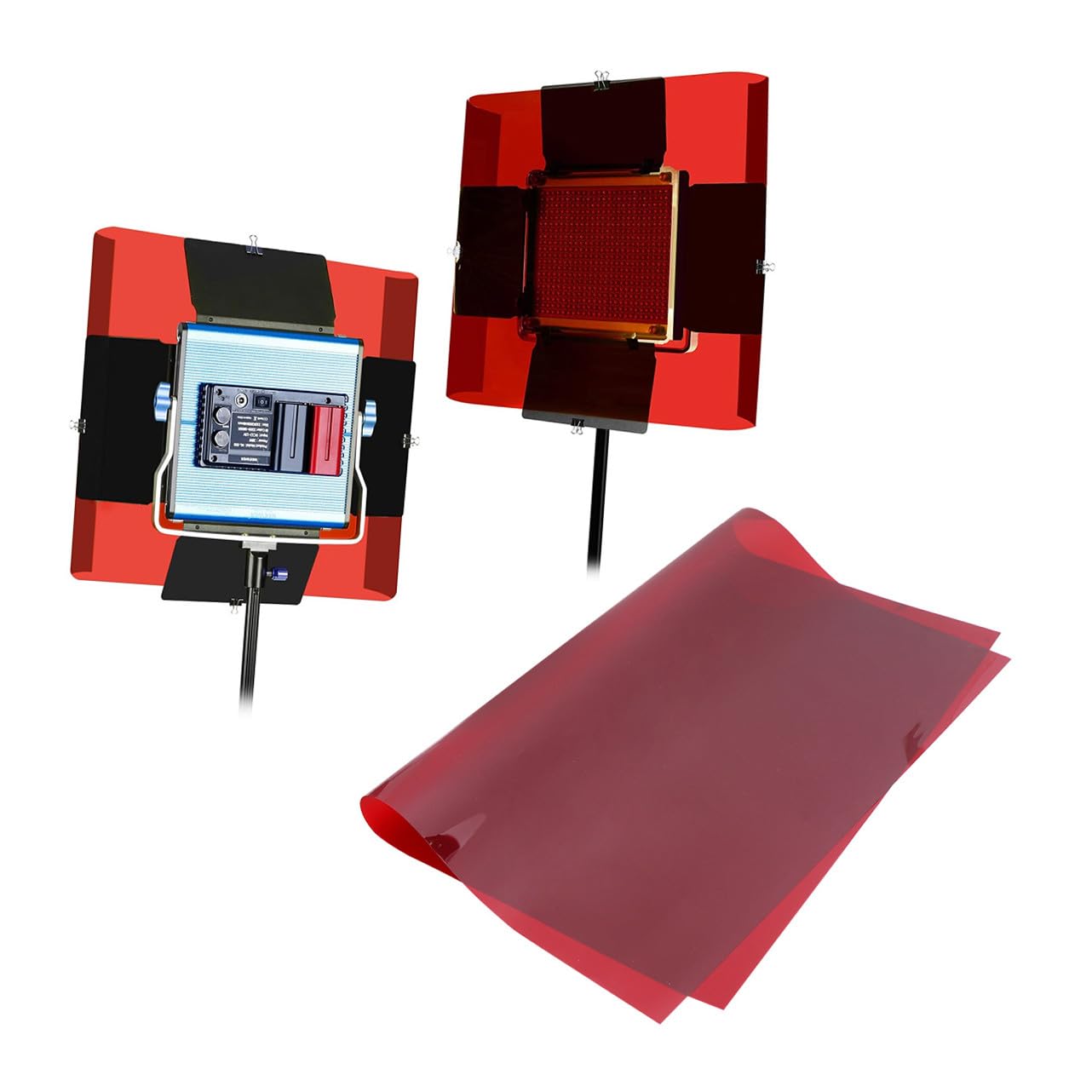 HOMSFOU 9stücke Teiliges Roter Farbfilter Für Kamera-Blitz Hochtemperaturbeständig Für Fotografie -Lampe Und Tungsten-Lampe Sorgt Für Besondere Lichteffekte Und