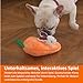 Amazon Basics Quietschendes Hundespielzeug aus Plüsch zum Verstecken Spielen, Hase und Karotte, 5er-Pack, Orange und Weiß