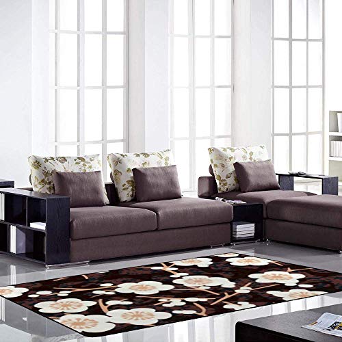 Tapis Sakura Fleurs grand format pour isoler un sol froid avec douceur