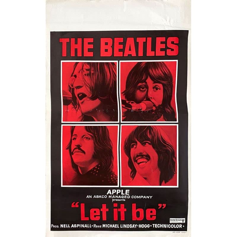 Générique LET IT BE Affiche de film – 35×55 cm. – 1970 – The Beatles, Paul McCartney, John Lennon - Les Beatles, Paul McCartney, John Lennon, RIngo Starr, George Harrison Générique LET IT BE Affiche de film - 35x55 cm. - 1970 - The Beatles, Paul McCartney, John Lennon