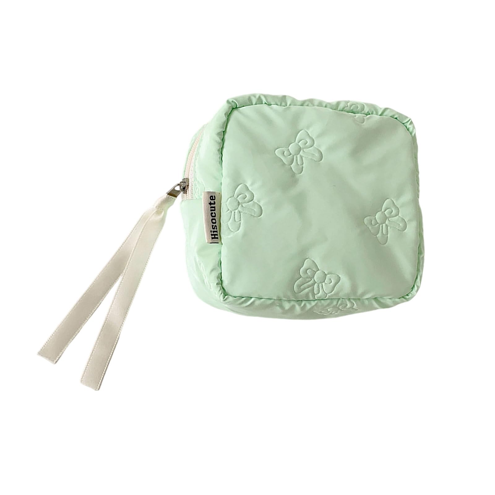 Xjdzineq Bowknot Cosmetic Pouches Versatile Portable Organizers for Travel and Daily Accessories Elegant Bowknot Decorated Storage Pouches