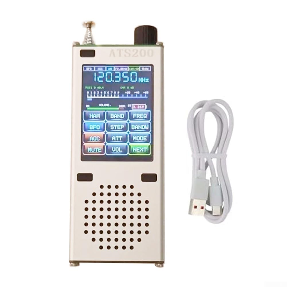 ATS200 Ricevitore Mondiale Multifunzione con Banda Aeronautica SSB Display Touchscreen 2,4 pollici