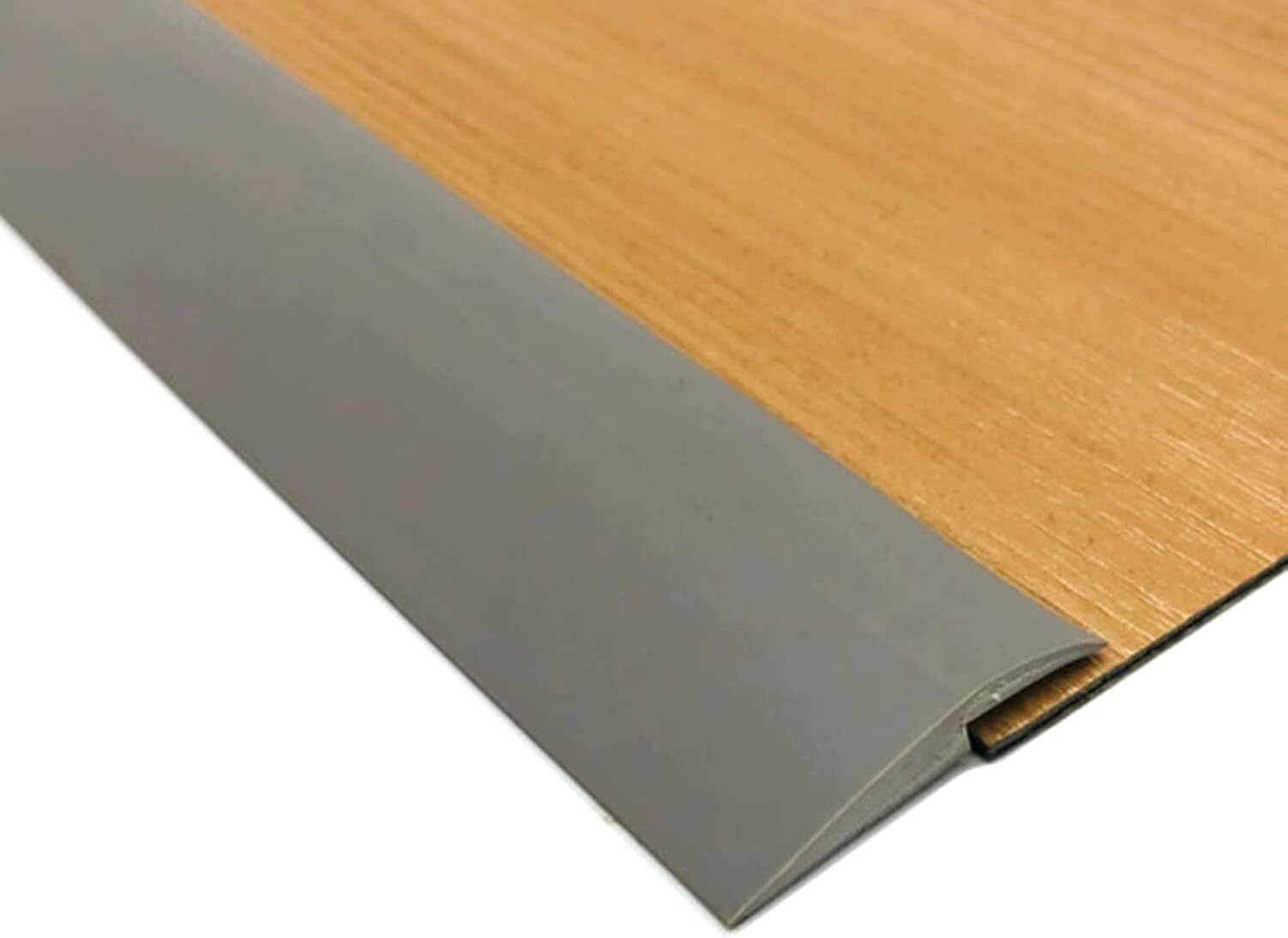 PVC Carpet Edging Trim Strip, Self Adhesive Floor Threshold Transition Strips for Doorway Rug Door, Height Less Than 5mm(Length 110cm/43.3in)
