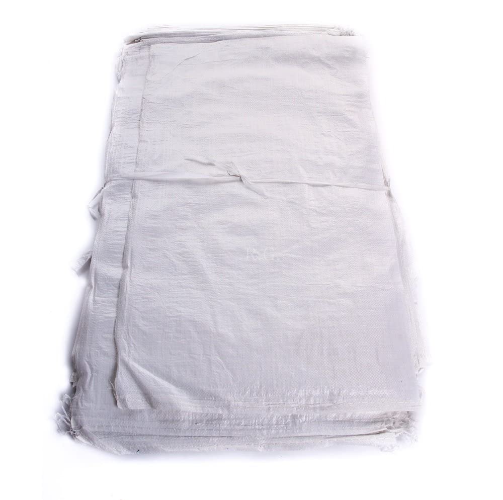 Getreidesäcke PP Gewebesäcke Weiß, Erntesack für Kartoffeln & Getreide, Sandsäcke & Laubsack, Reißfester Bändchengewebesack 60x105cm 100 Stück von rg-vertrieb