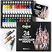Price comparison product image Castle Art Supplies 24 x 12ml Watercolour Paint Tube Set | Value for Adult Artists | Quality, Intense Colours | Just Squeeze the Tube, Mix with Water and Get Creative | In Delightful Presentation Box