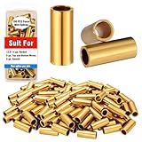 Blulu 100 Pack Fence Wire Splices for Barbed Wire Fencing Weather Resistant Crimping Sleeves for Fence Repair and Installation Works with 12.5-Gauge Barbed and 9-Gauge Fencing