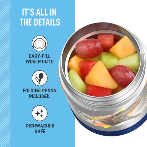 Image of THERMOS Jurassic World: Dominion 10 Ounce Stainless Steel Vacuum Insulated Food Jar with Spoon